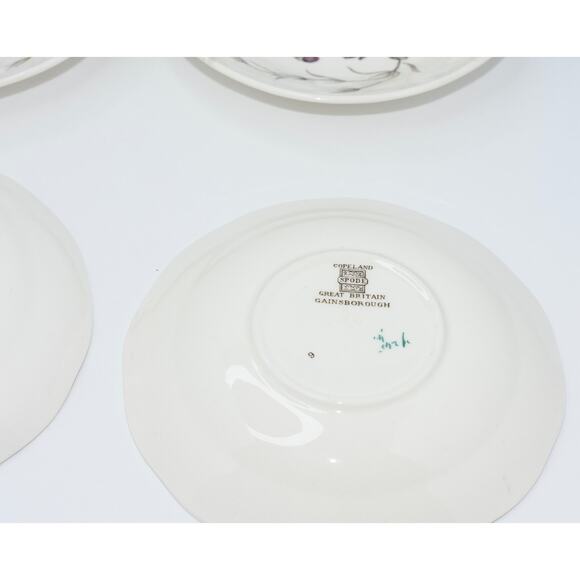 Copeland Spode Gainsborough Marlborough Tea Cup and Saucer Plates - 6pc set - Picture 8 of 15